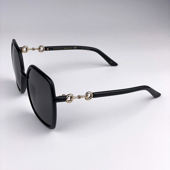 Gucci  GG0890S 001 Sunglasses Black Gray Square Women - Picture 5 of 11